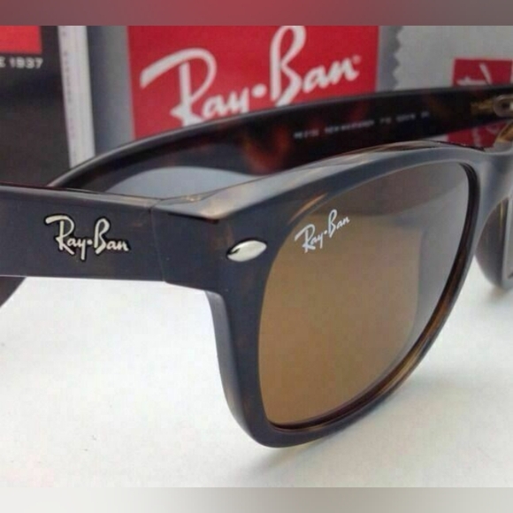 LIKE NEW RayBan Wayfarer RB2140 Tortoise Brown Ray ban sunglasses - Picture 9 of 16